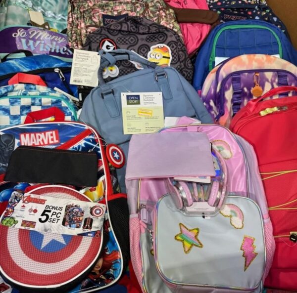 wholesale branded backpack pallet